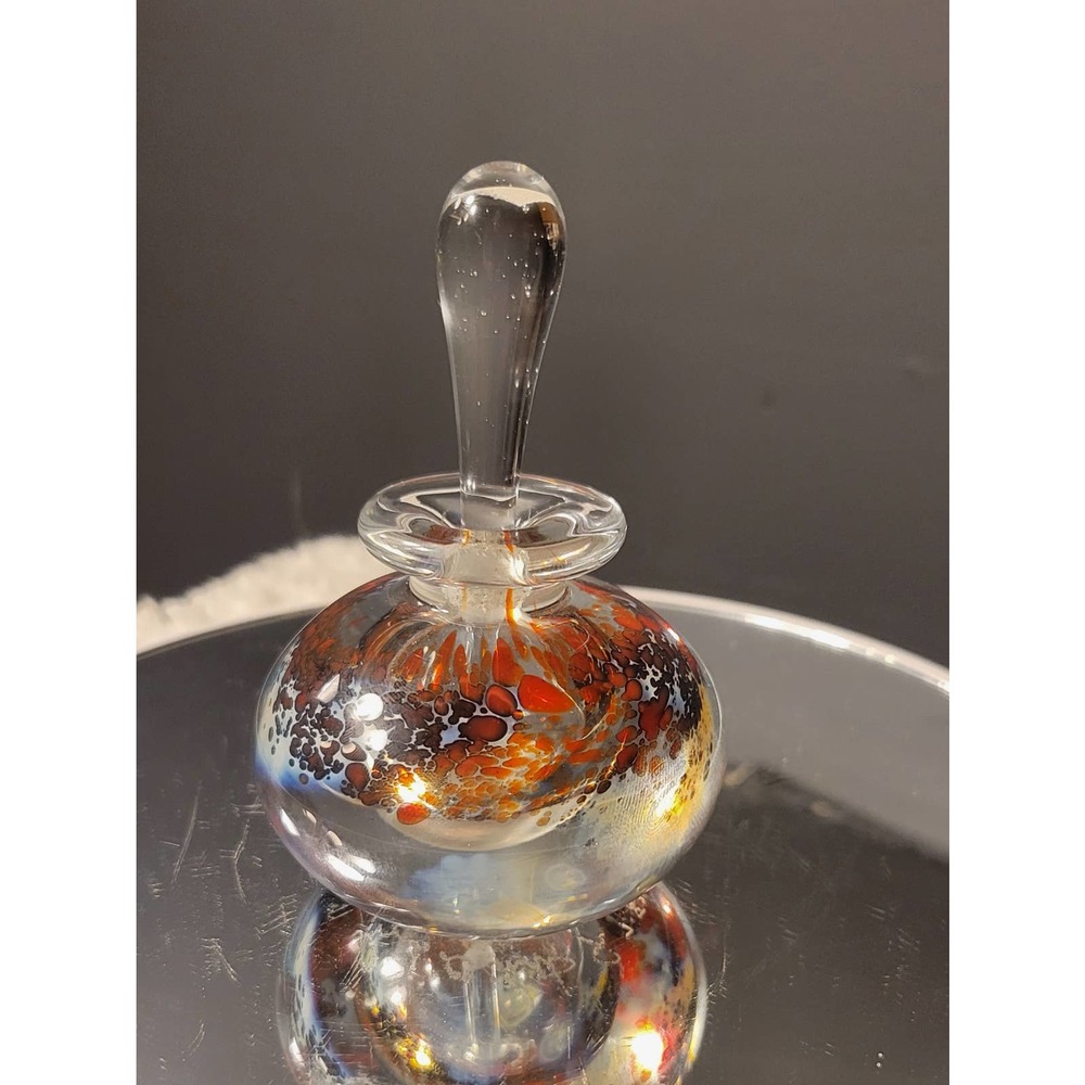 Signed Perfume Bottle Art Glass Ray D. Mathews Jr. 1983